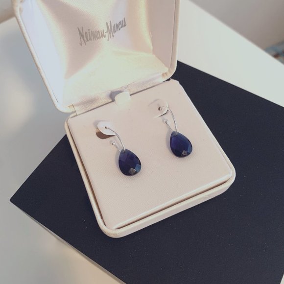 Neiman Marcus Jewelry - Neiman Marcus Sapphire Tear Drop Earrings